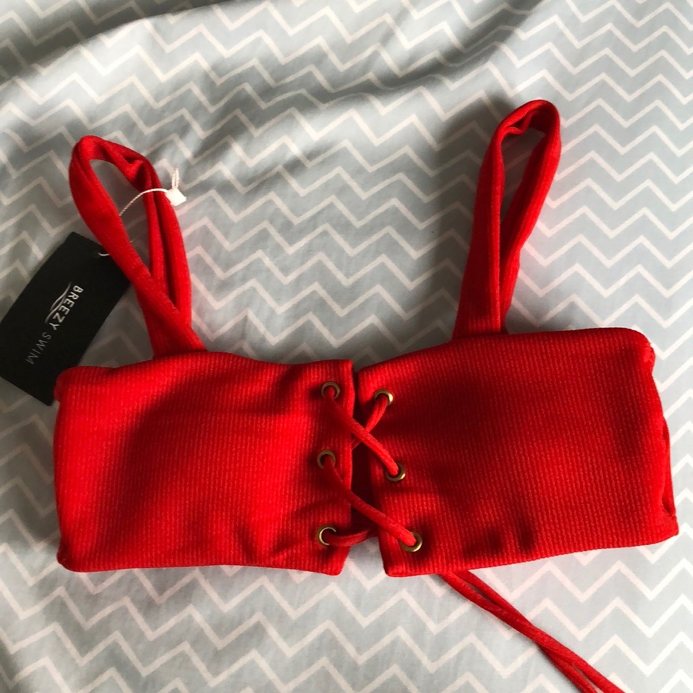 Breezy Swim red bikini top